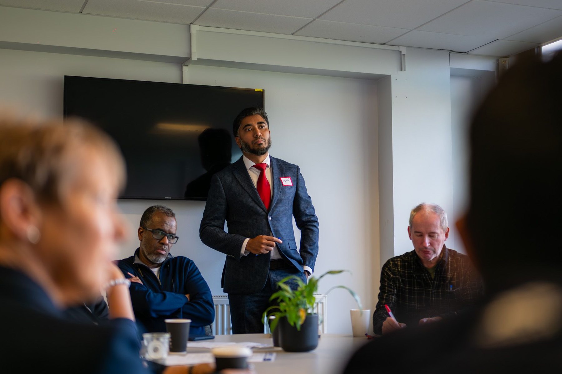 A BMSLG member speaking at the Bristol Muslim Conference